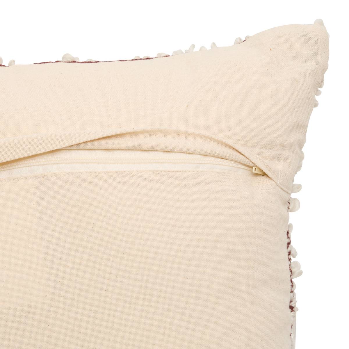 Coussin carré BERYL marron tonka, ATMOSPHERA