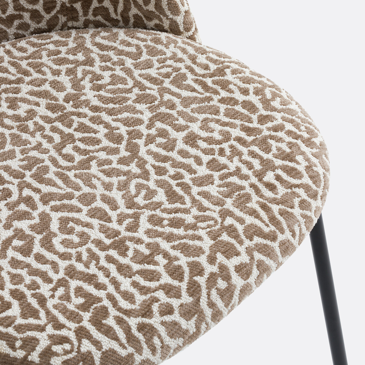Silla de tejido de rizo con estampado de leopardo, NORDIE estampado de leopardo, LA REDOUTE INTERIEURS