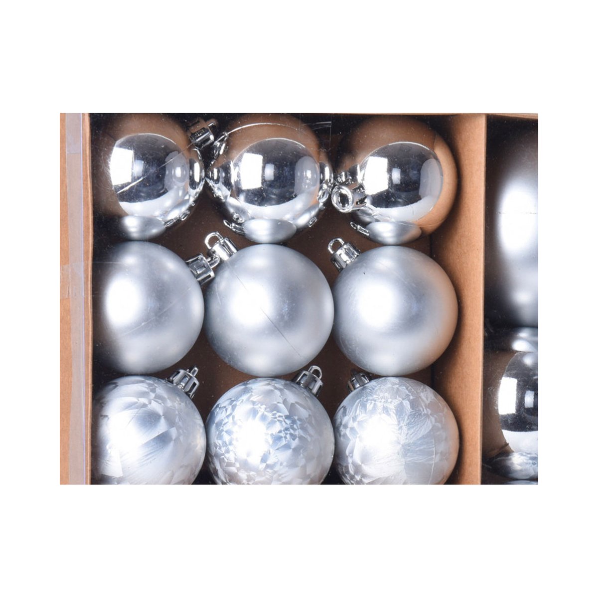 Set de 31 boules de Noël argentées argent, WADIGA