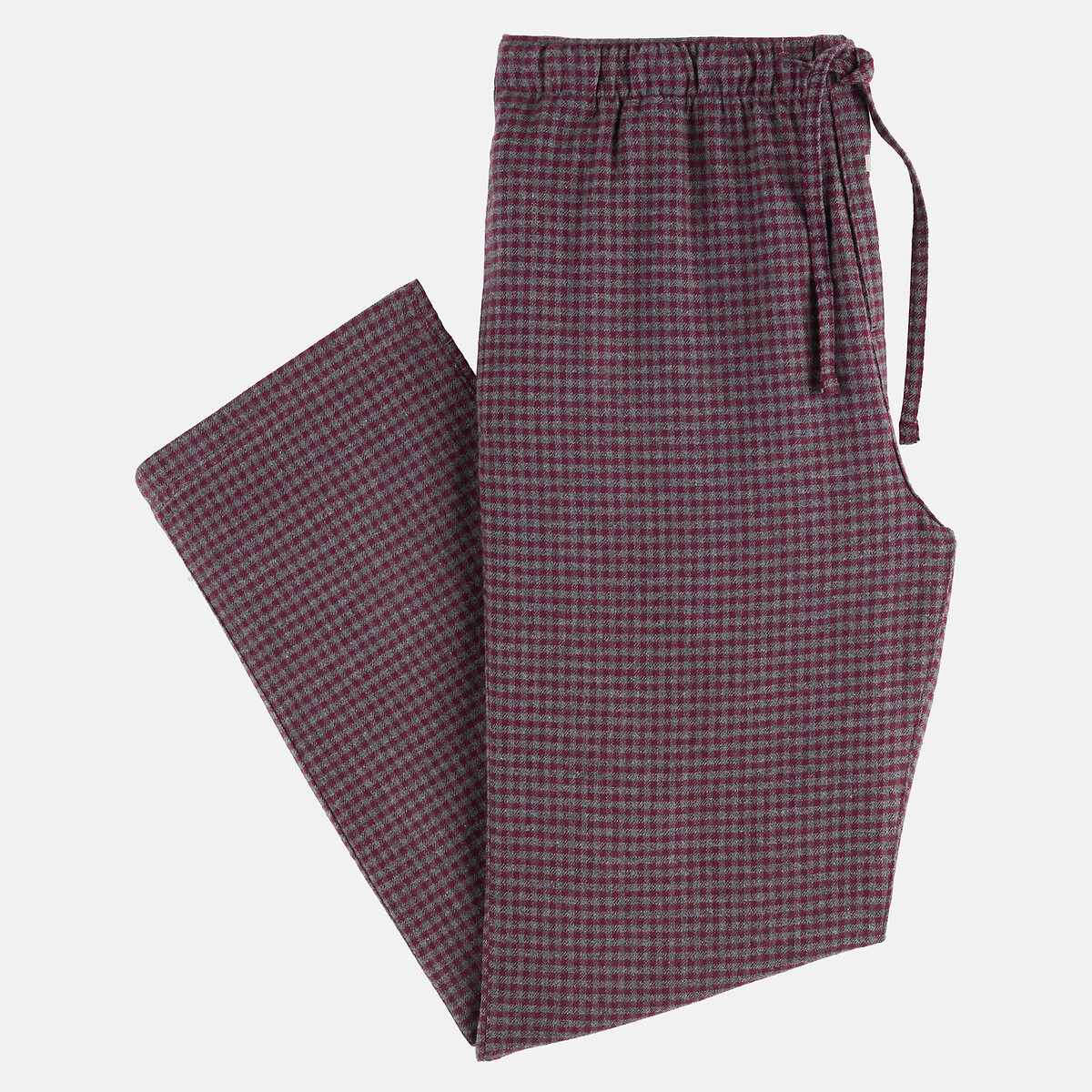 Pantalon de pyjama coton carreaux bordeaux, LA REDOUTE COLLECTIONS