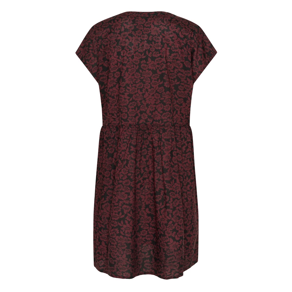 Robe marron noir fudge/black flower print, KAFFE