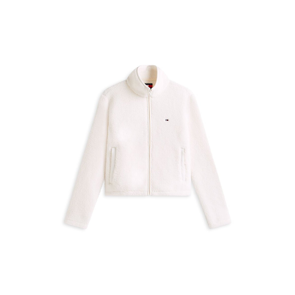 Veste en sherpa, col montant zippé ecru, TOMMY JEANS