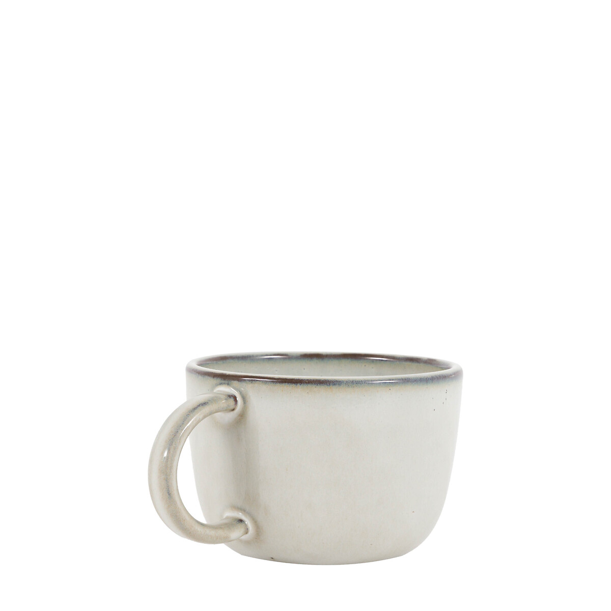 Set of 4 Reactive Glaze Mugs in Pale Grey grey, ÉDITÉ