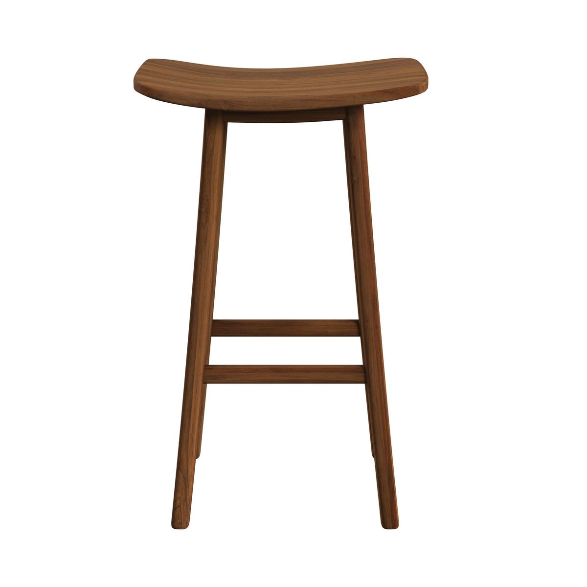 Tabouret de bar en bois de teck 77 cm - VITTORIA bois clair, MAISON PAVANE