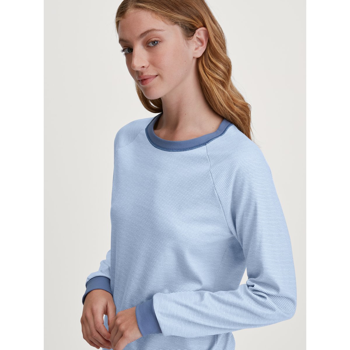Pyjama à bords côtés manches longues Coton MIDNIGHT STRIPES scandinavian, CALIDA