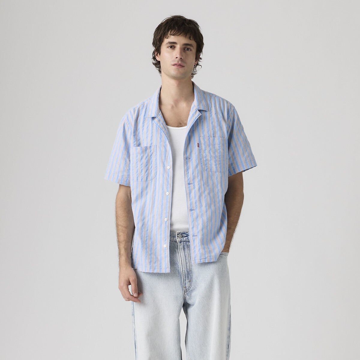 Camicia in seersucker blu, LEVI'S
