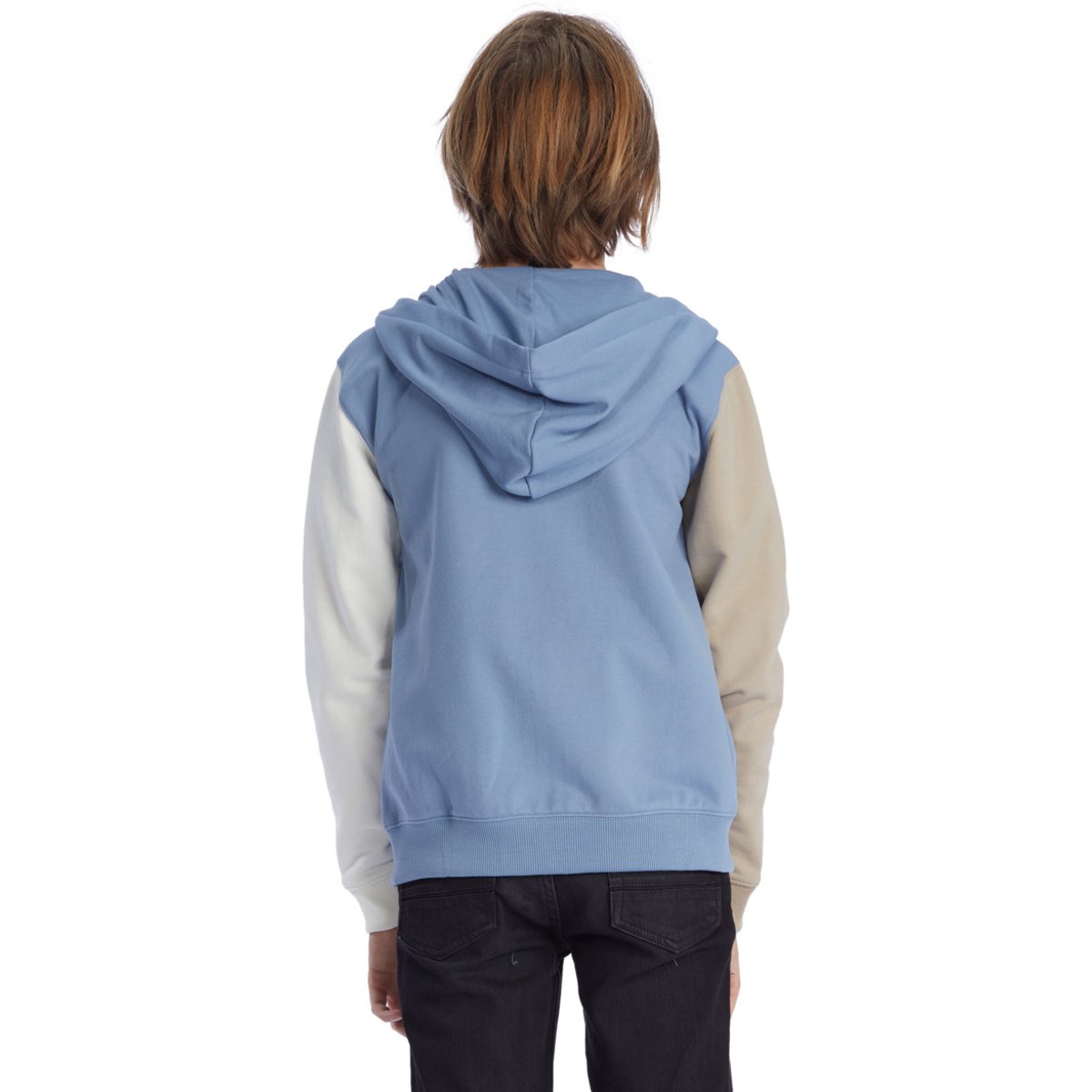Sweat à capuche zippé RIOT. bleu faded denim colorblock, DC SHOES
