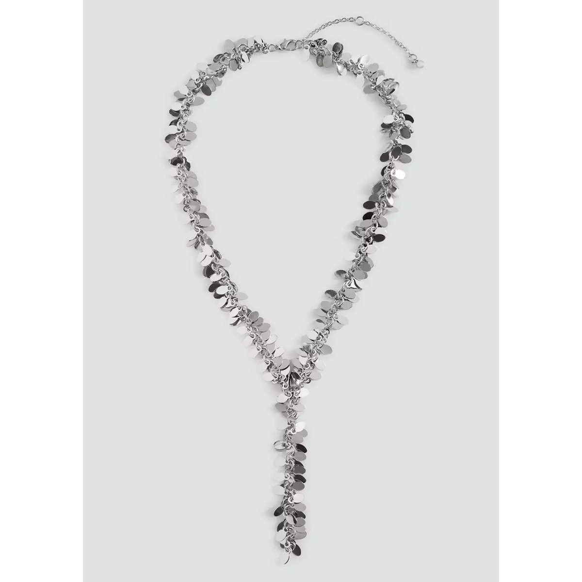 Collier pendentif avec perles métalliques argent, MANGO TEEN