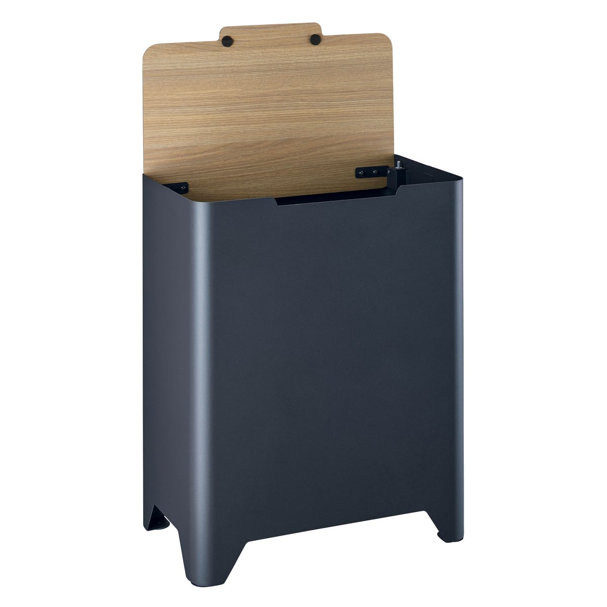 Poubelle cuisine de tri sélectif 2x20L avec seaux Made in France TRIBAK gris anthracite, PROSPER