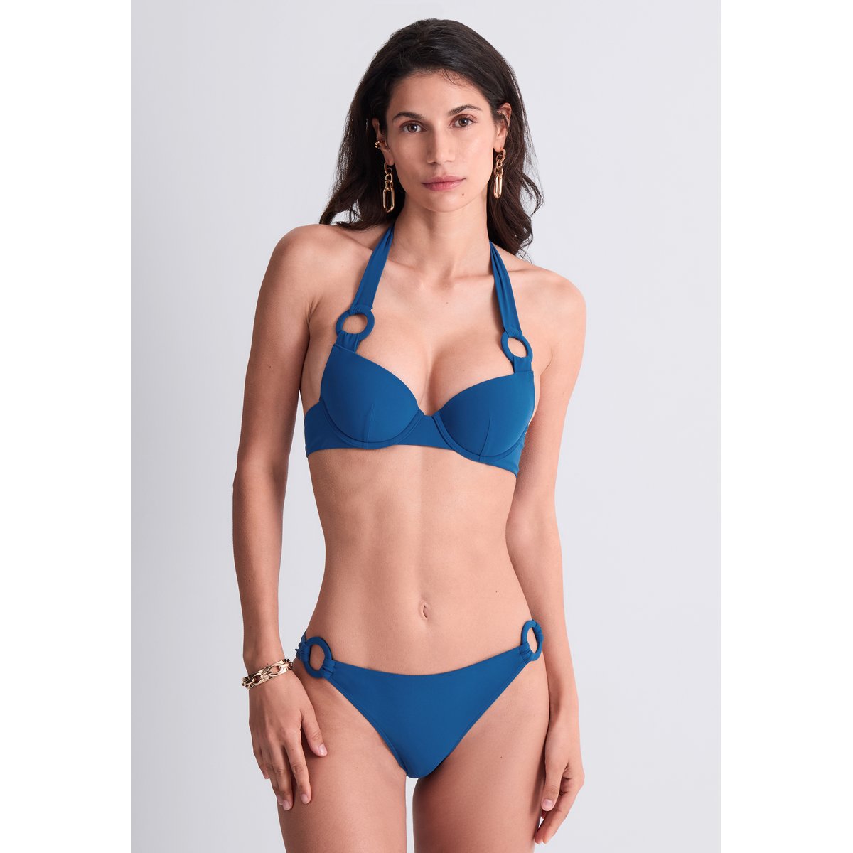 Bas de maillot de bain taille basse Summer Essence bleu, AUBADE
