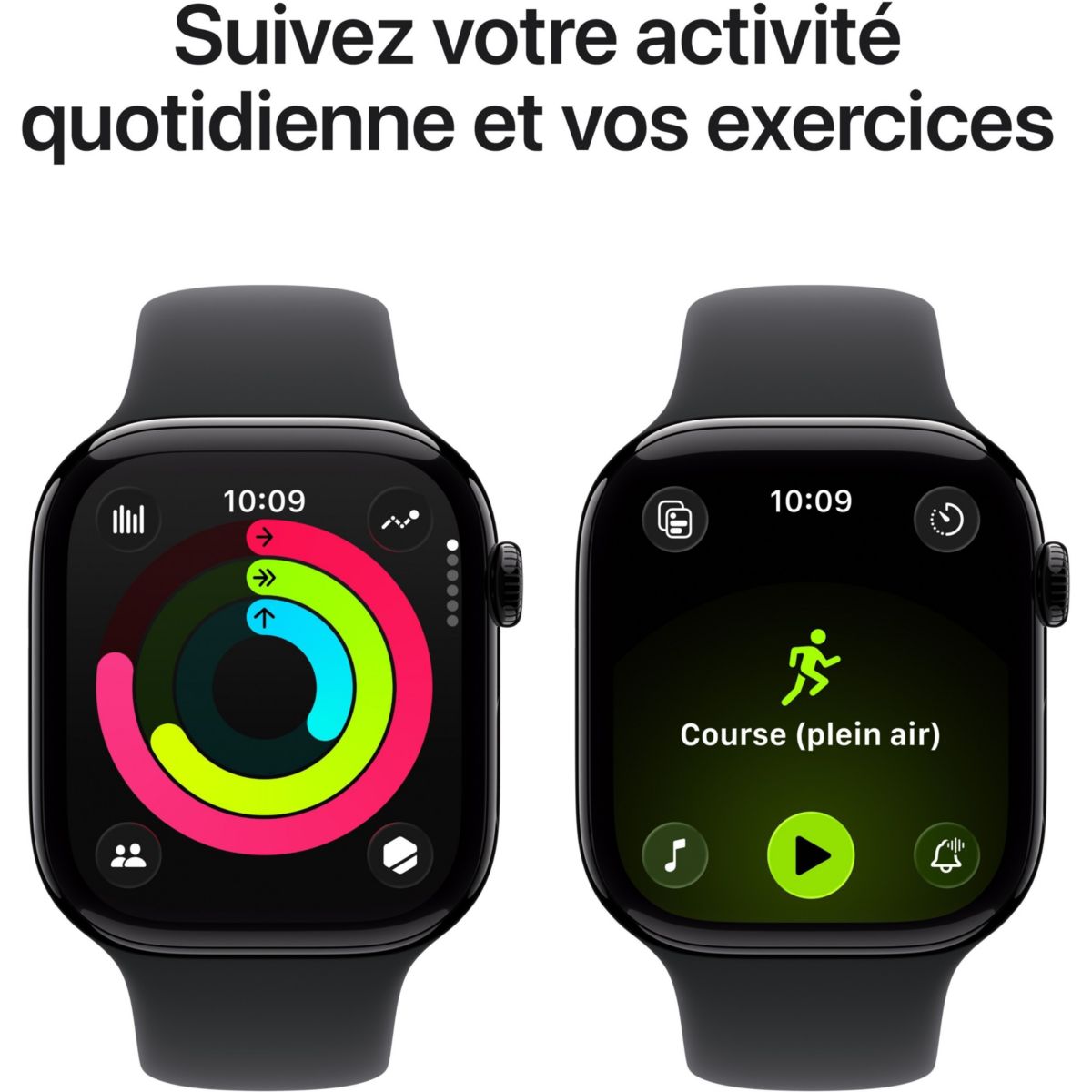 Montre connectée 42mm Alu Noir Serie 11 M/L Cellular noir, APPLE
