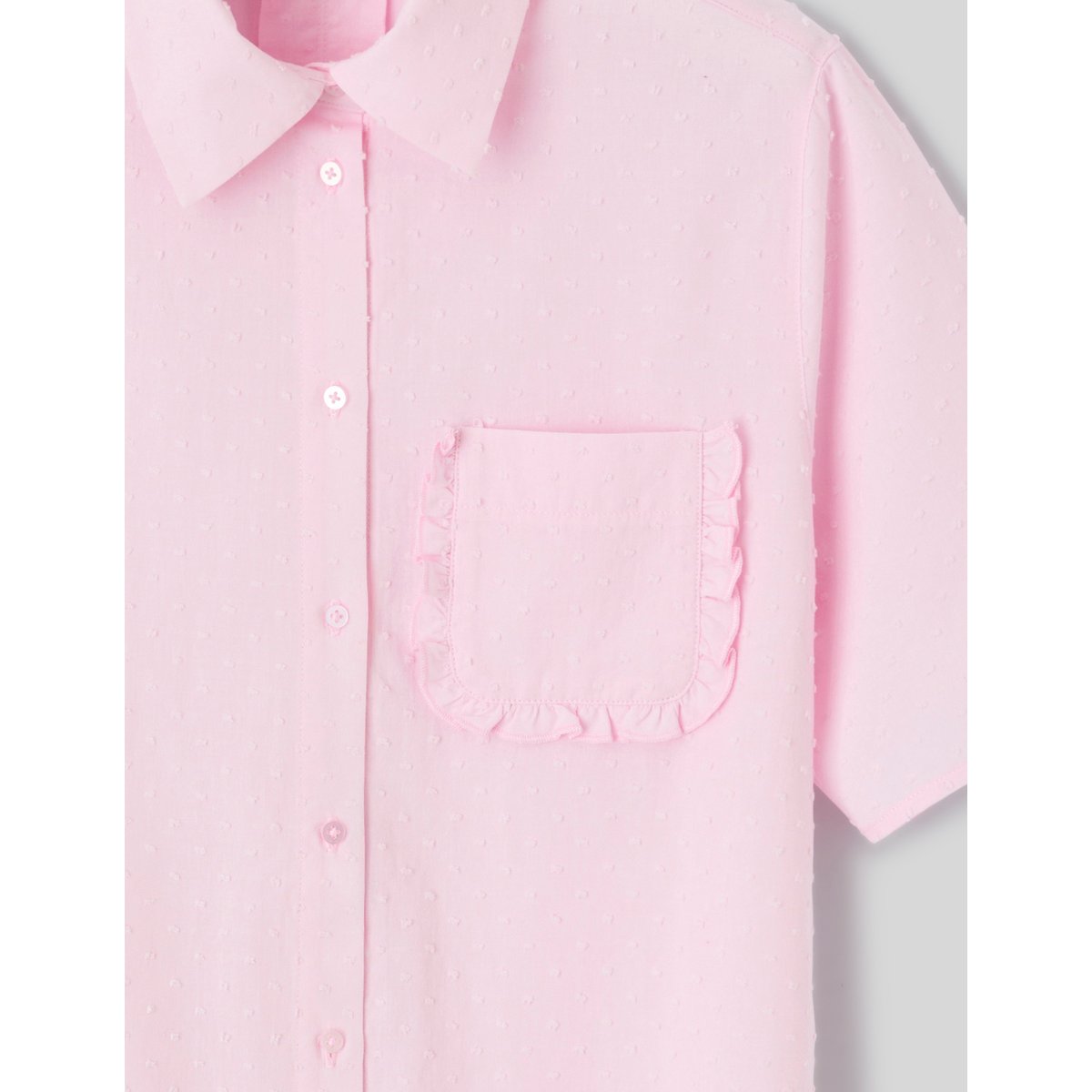 Chemise manches courtes rose pâle, BZB