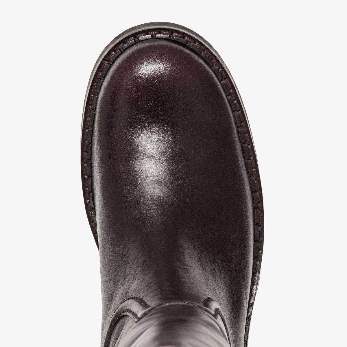 Botte Plate en cuir VITTA marron marron fonce, BOCAGE
