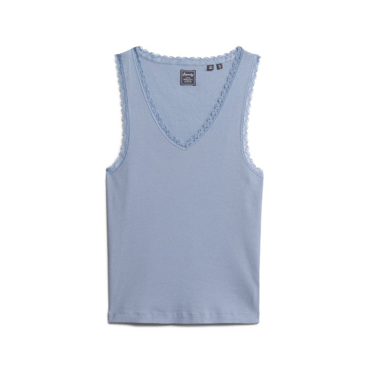 Débardeur avec liseré en dentelle Athletic Essentials bleu marée, SUPERDRY