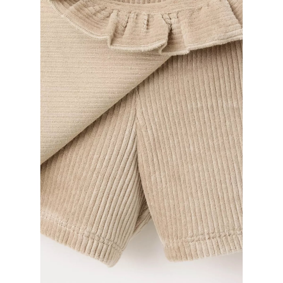 Jupe short velours côtelé marron, MANGO KIDS