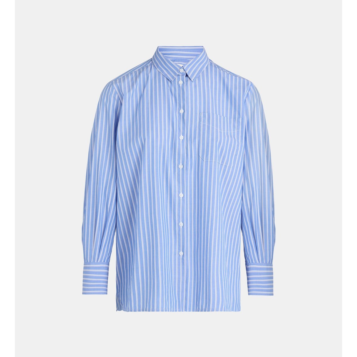 Chemise droite obry ray coton bleu et écru, JODHPUR