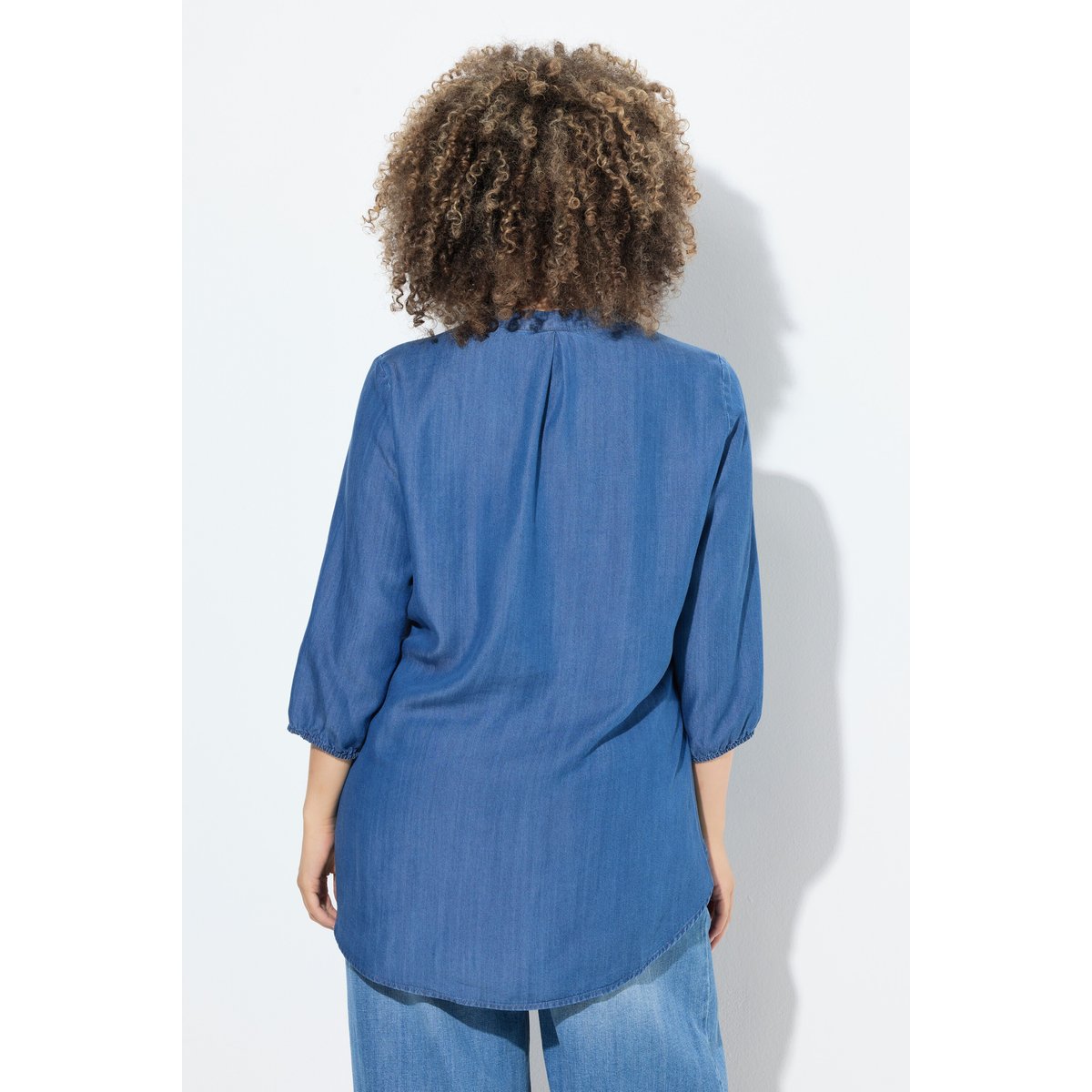 Blouse en Lyocell bleu jean, ULLA POPKEN