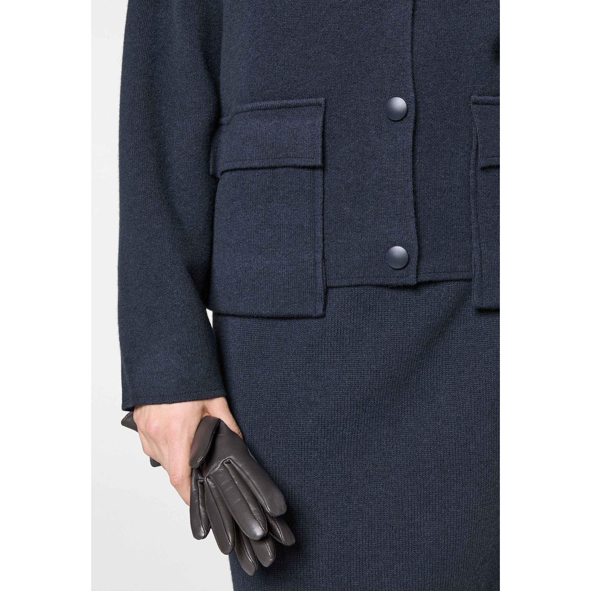 Veste double face en laine bleu denim, RODIER