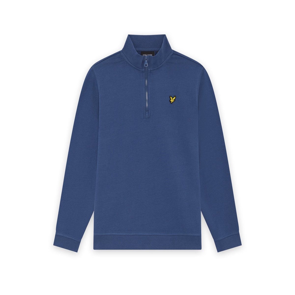 Pull en coton à col camionneur bleu bleuet foncé, LYLE & SCOTT