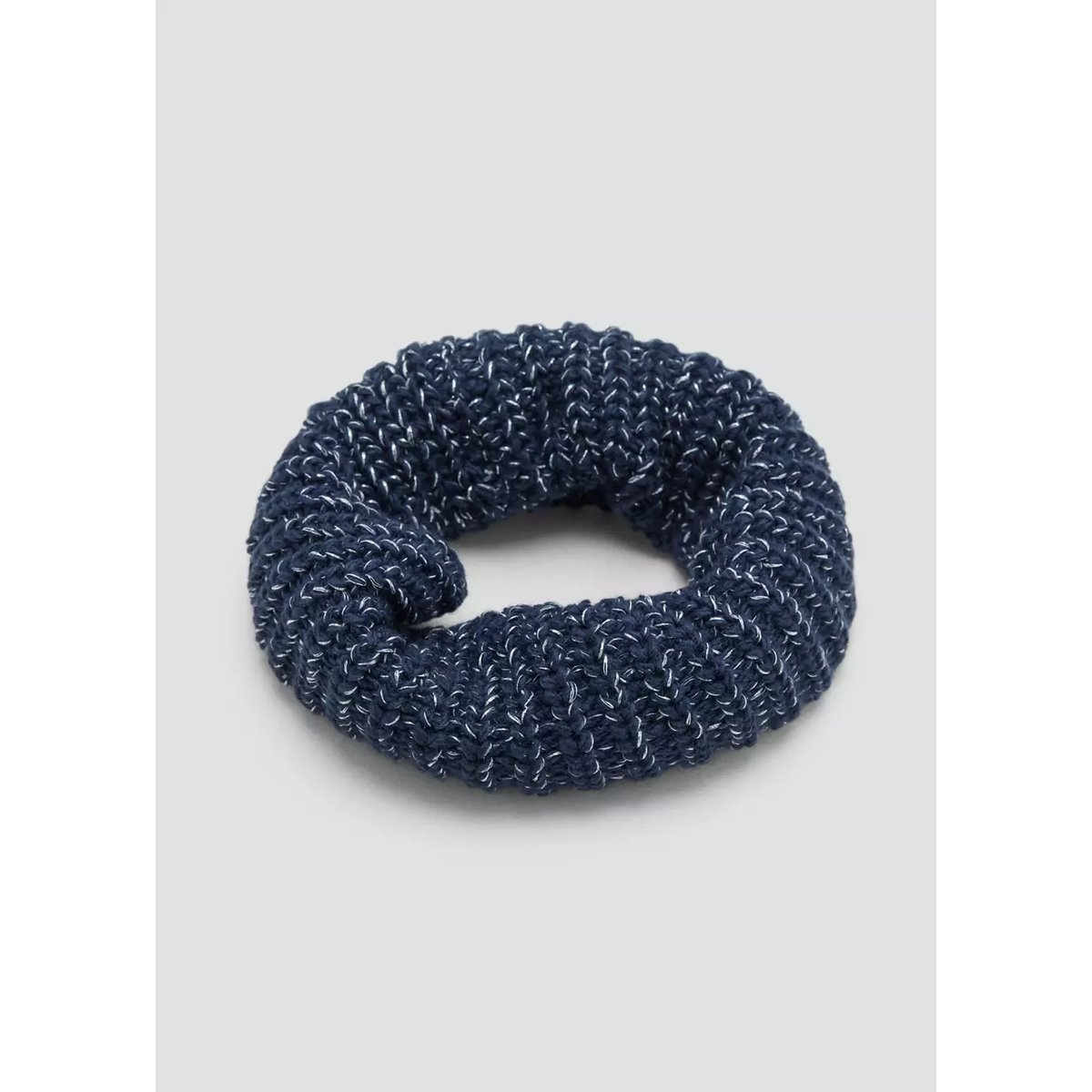 Cache-cou en maille avec fil contrasté bleu marine, MANGO BABY