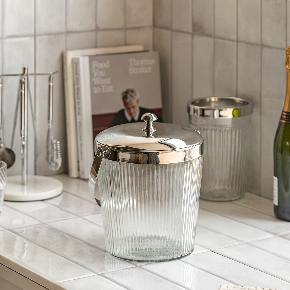 Glass Ice Bucket silver-coloured, ÉDITÉ