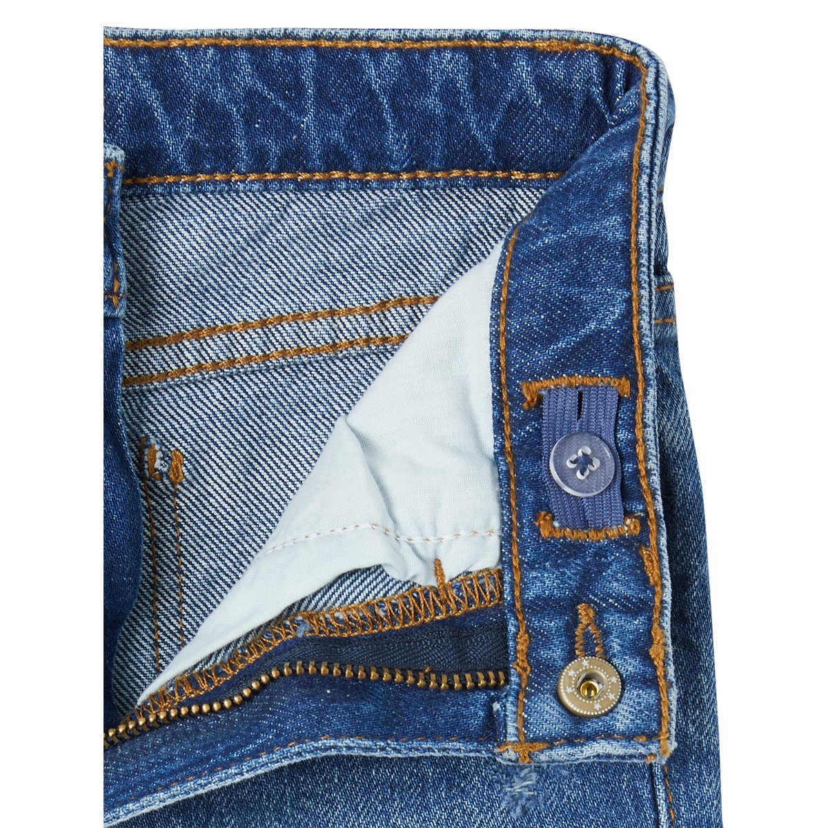 Jean droit MorphologiK tour de hanches Fin stone, VERTBAUDET