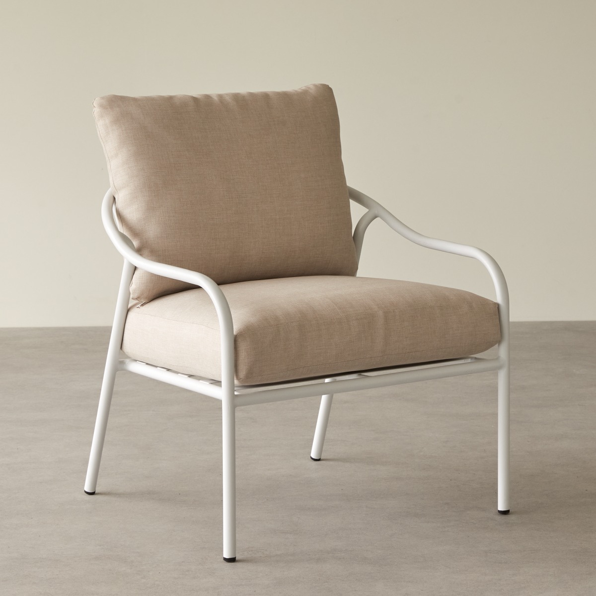 Salon lounge de jardin en Métal massif, LUCA beige, TIKAMOON