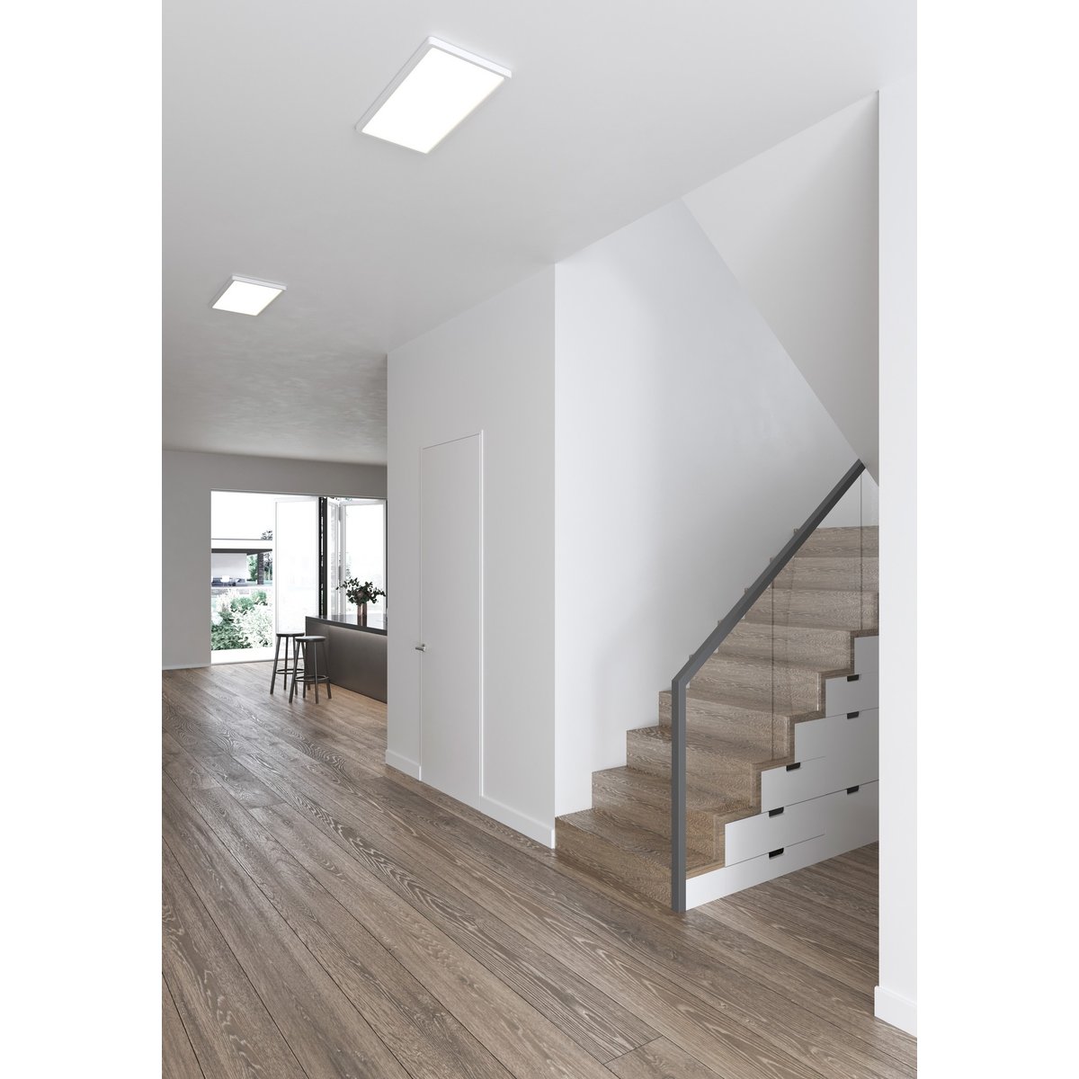 Plafonnier LED intégrée changement de couleur salle de bain en plastique, HARLOW SMART blanc, NORDLUX