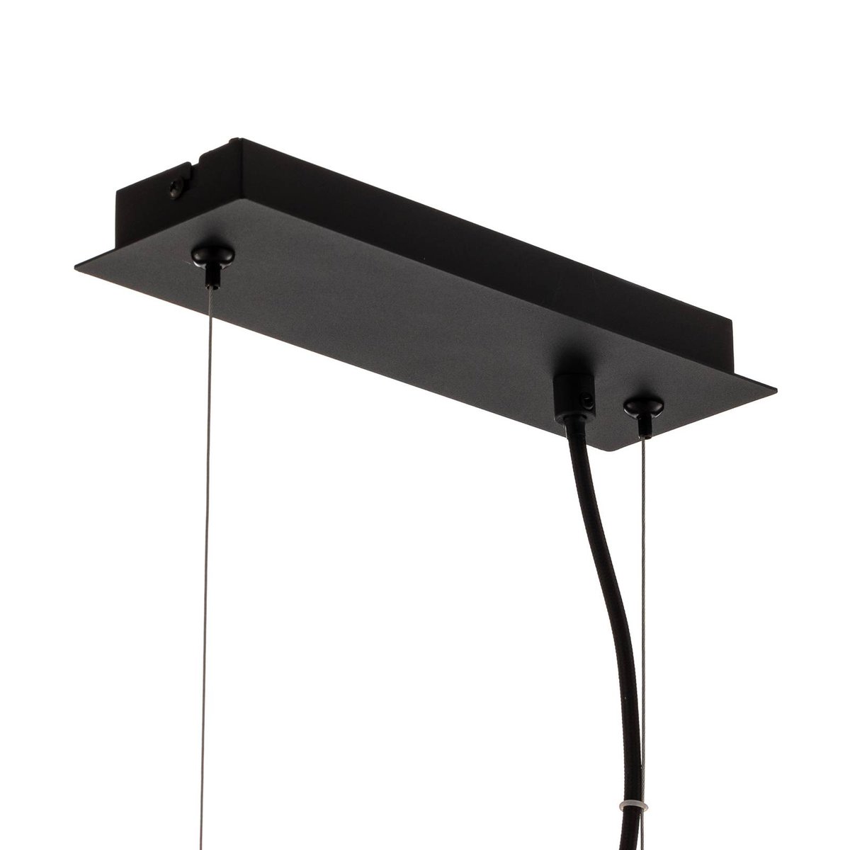 Suspension en verre vintage, Sotiana gris fumé, noir, LUCANDE