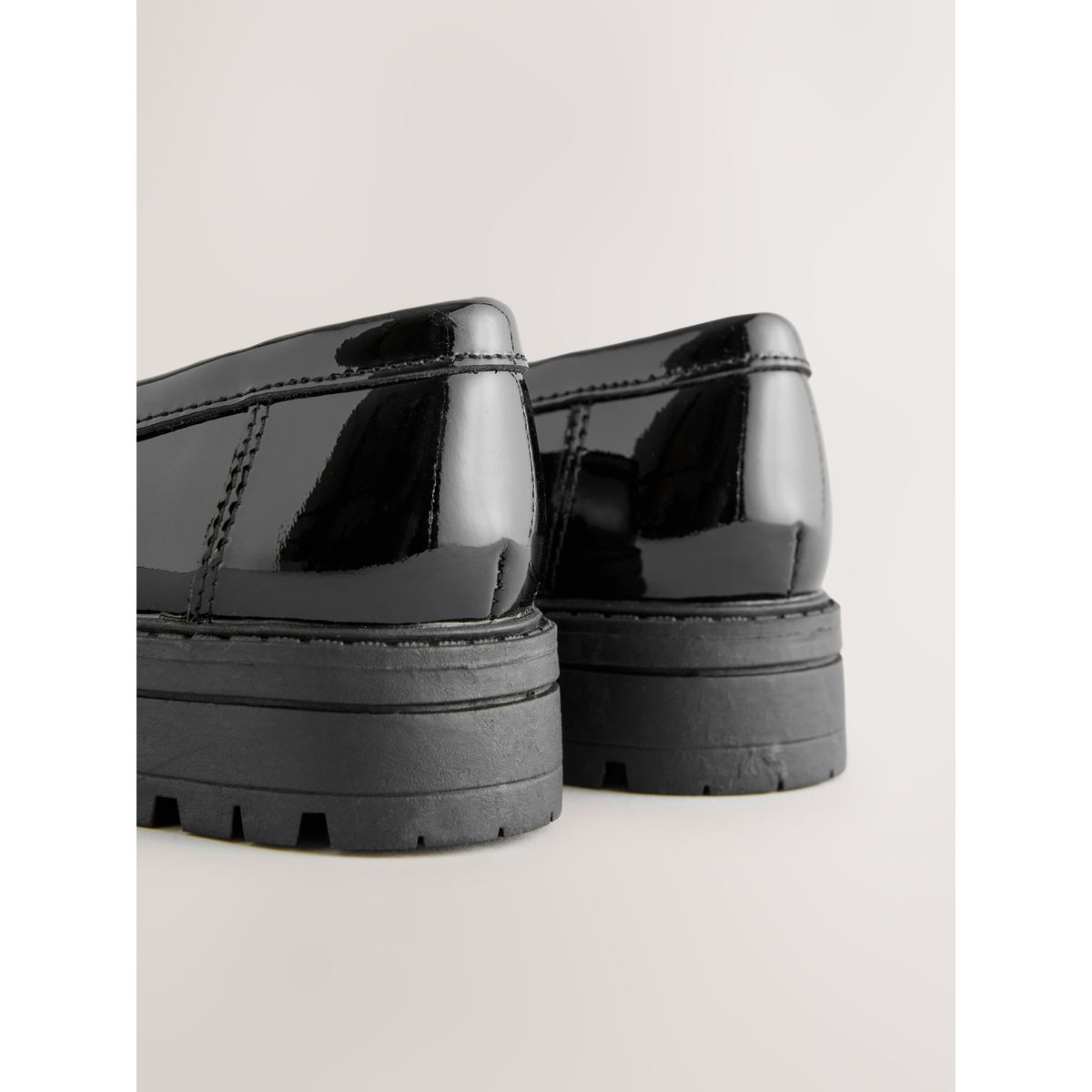 Mocassins glands semelle épaisse école noir, NEXT