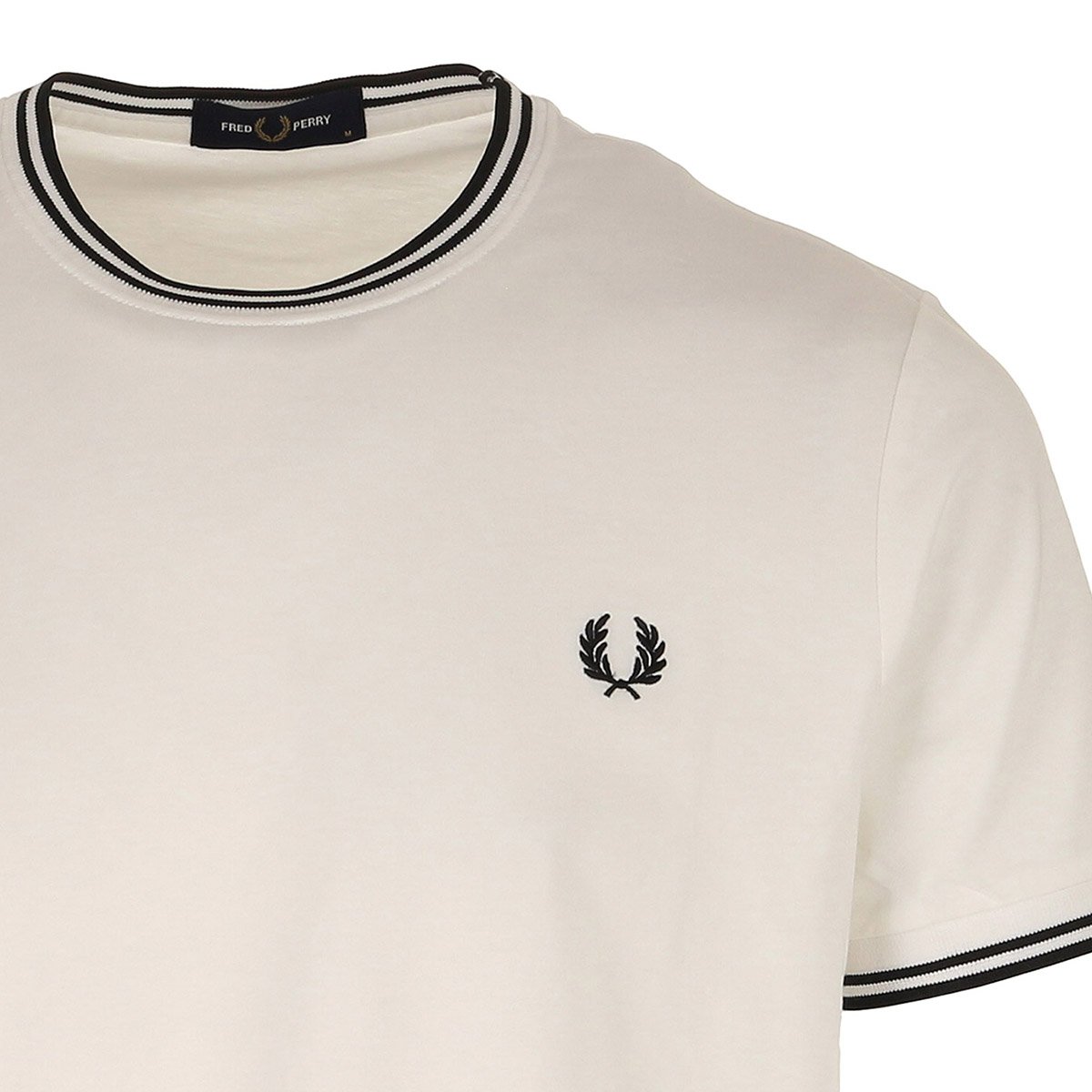 TWIN TIPPED T-SHIRT white, FRED PERRY