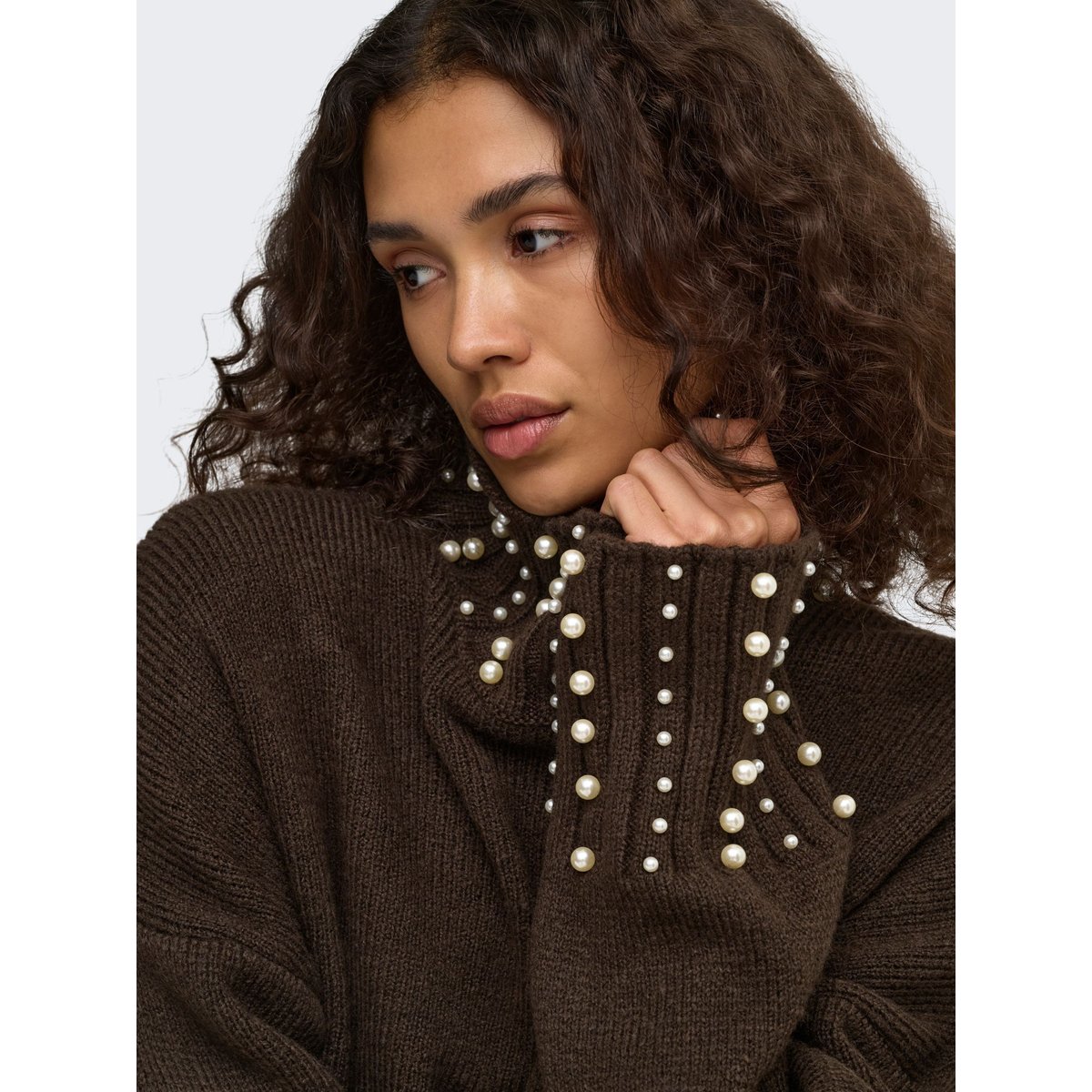 Pull En Maille coffee bean, ONLY