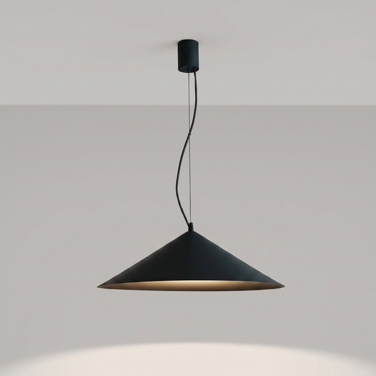 Suspension Acier Noir LED 1 Fint noir, EDEN