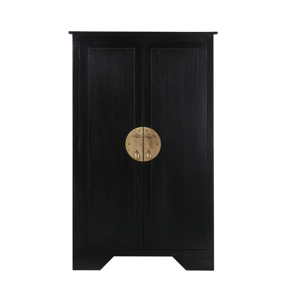 Armoire 2 portes en bois d'acajou  NUSA noir, BERAH GETAH