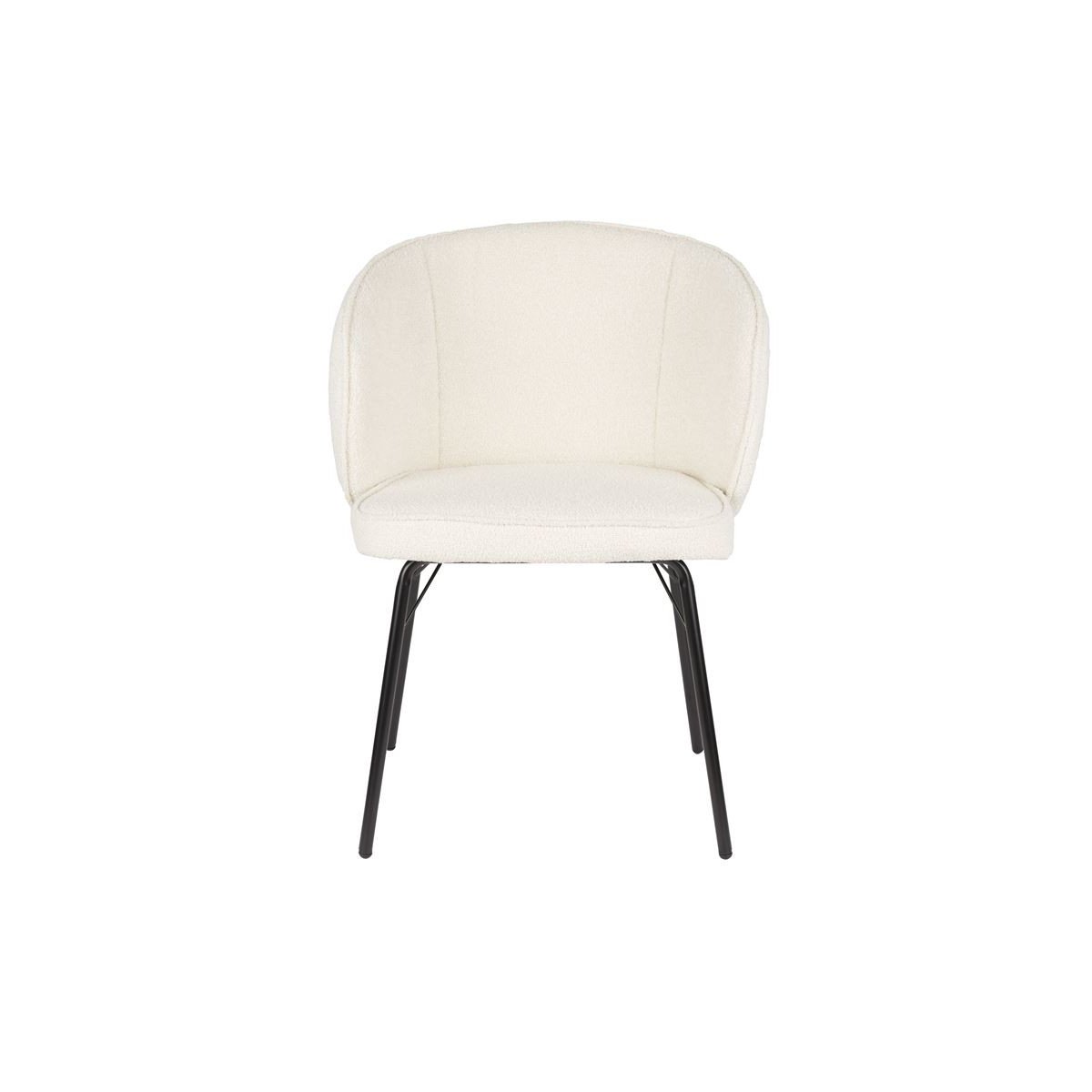 Chaise design en tissu (lot de 2), JOA blanc, BOITE A DESIGN