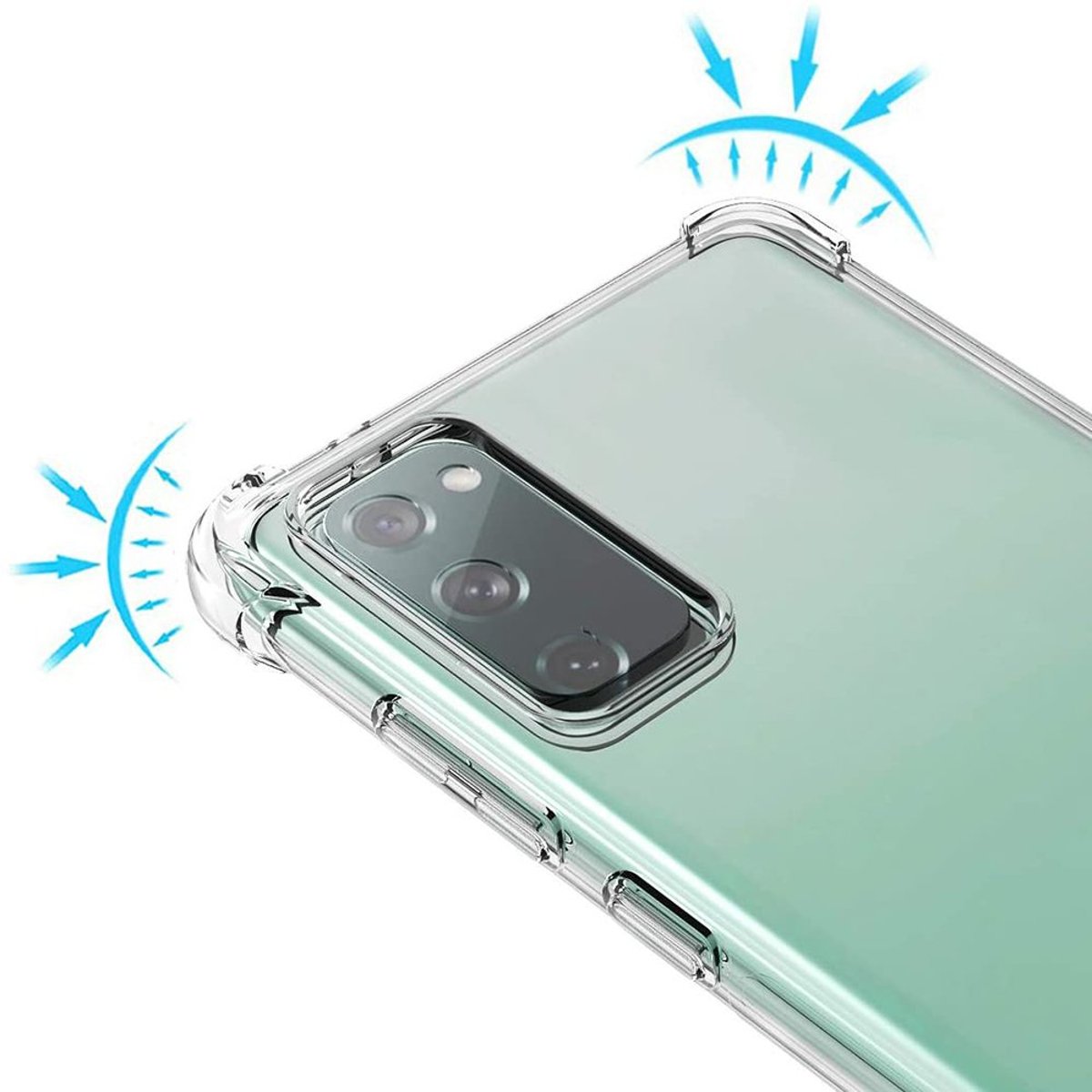 Coque Galaxy S20 Fe antichoc + 2 vitres transparent, EVETANE