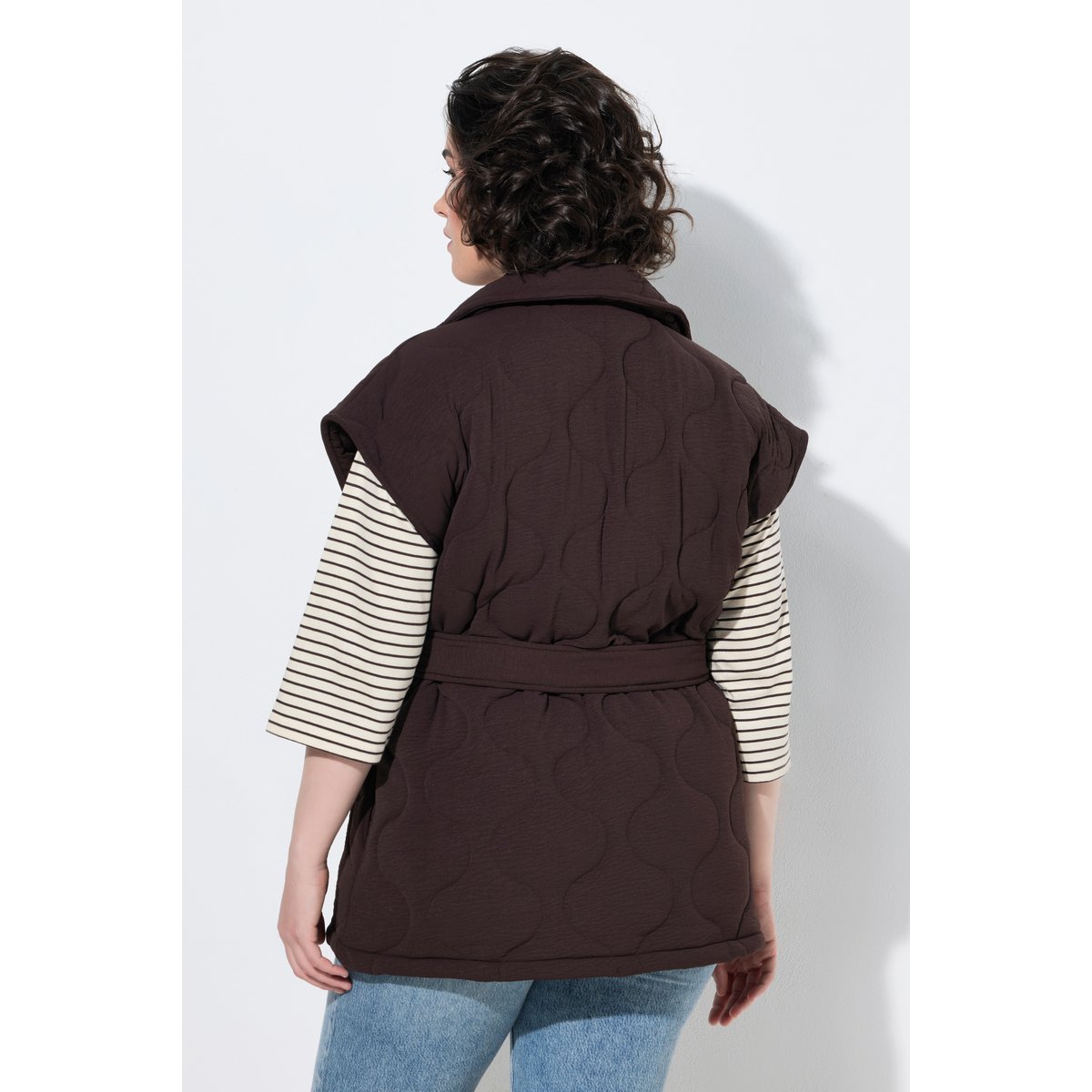 Gilet matelassé (sans manches) acajou, ULLA POPKEN