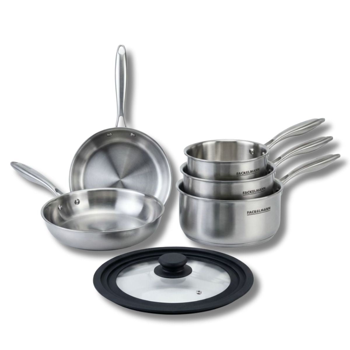 Batterie 2 poêles 20/28cm + 2 casseroles 14/18cm VITA3 gris, FACKELMANN