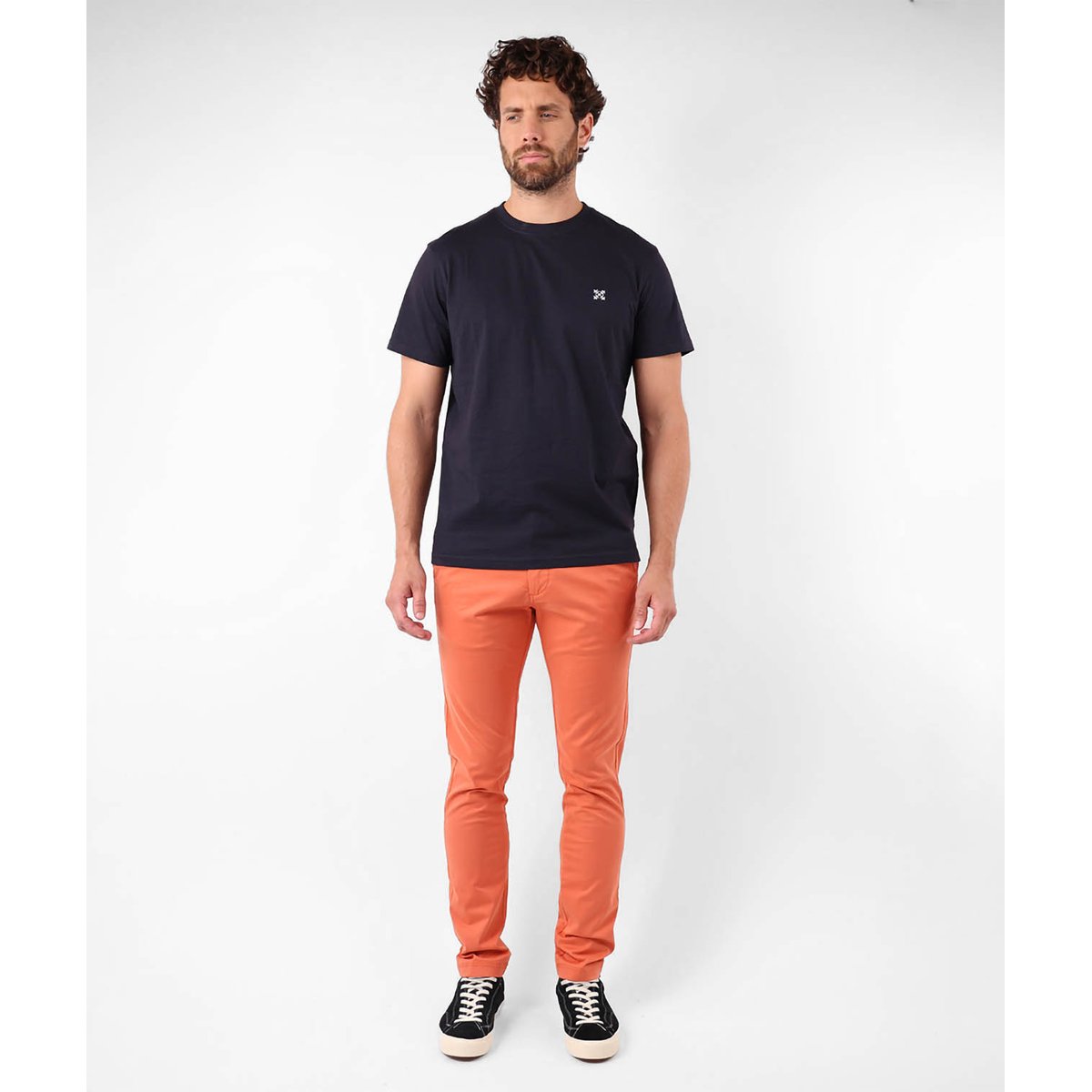 Pantalon chino uni stretch REANO peche, OXBOW