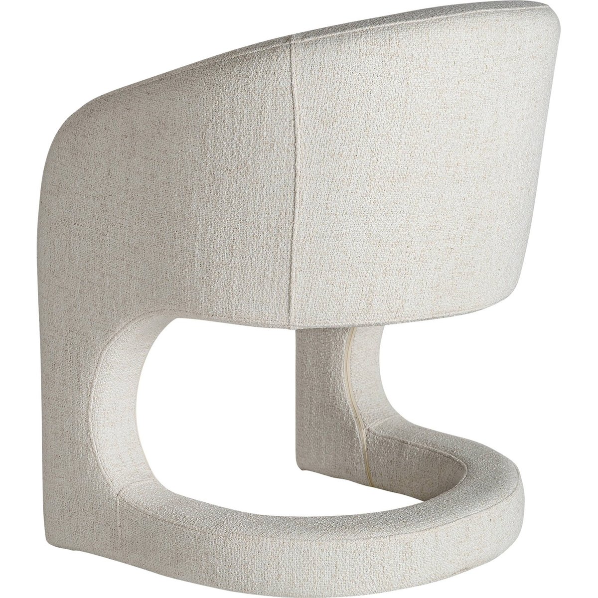 Fauteuil art déco blanc cassé finition naturelle, RECOLLECTION
