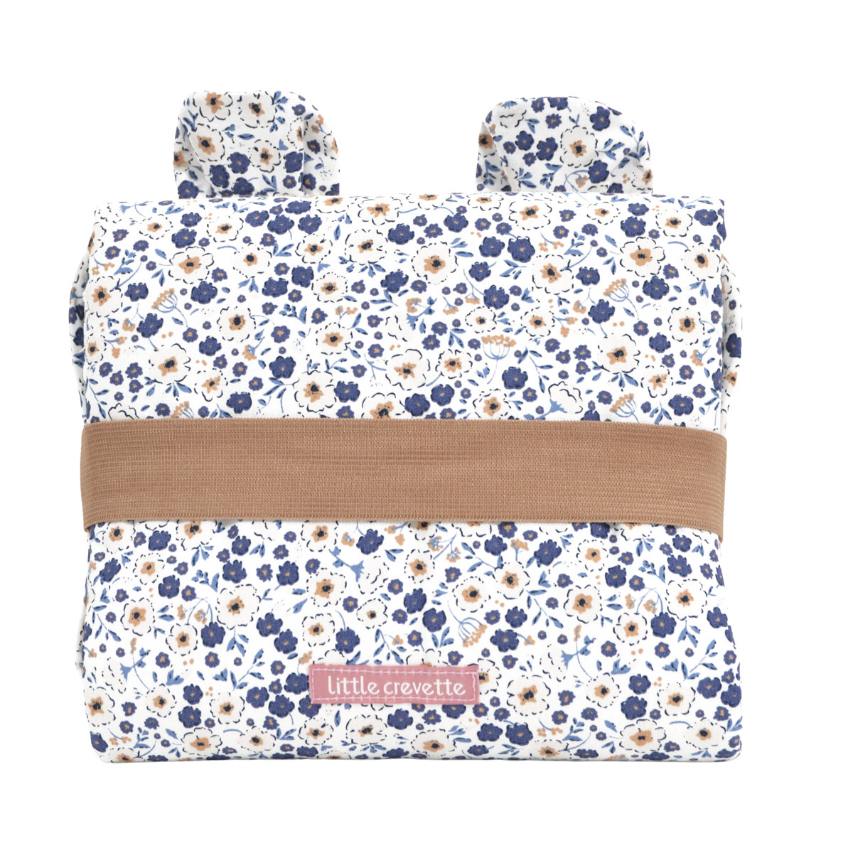 Tapis à langer de voyage coton bio BILLIE bleu, LITTLE CREVETTE