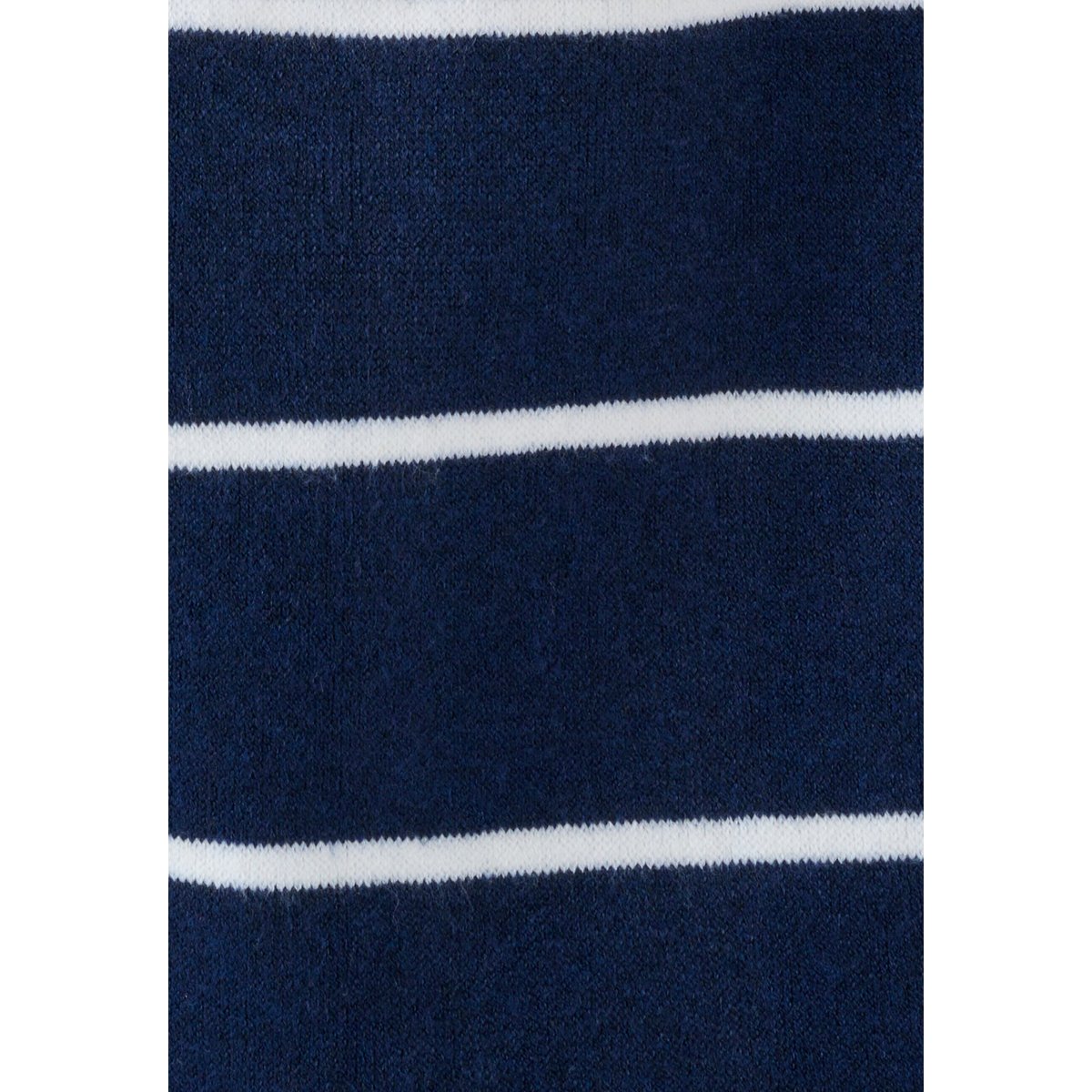 Robe-pull col polo rayée bleu marine, DAMART