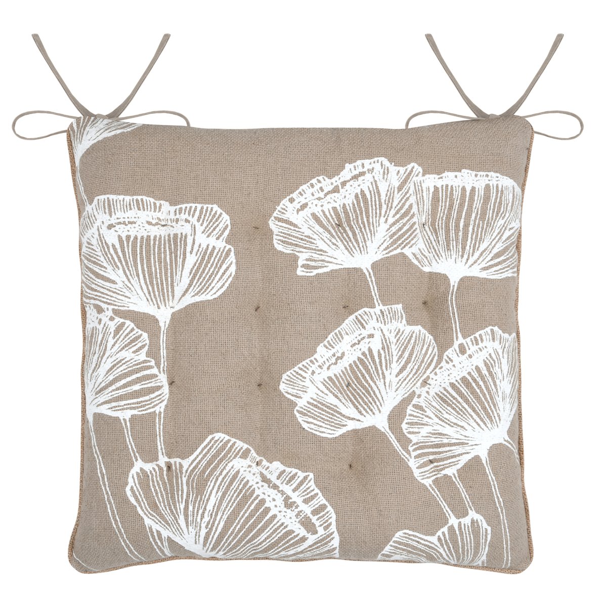 Galette de chaise florale ambiance apaisante naturel, LOVELY CASA