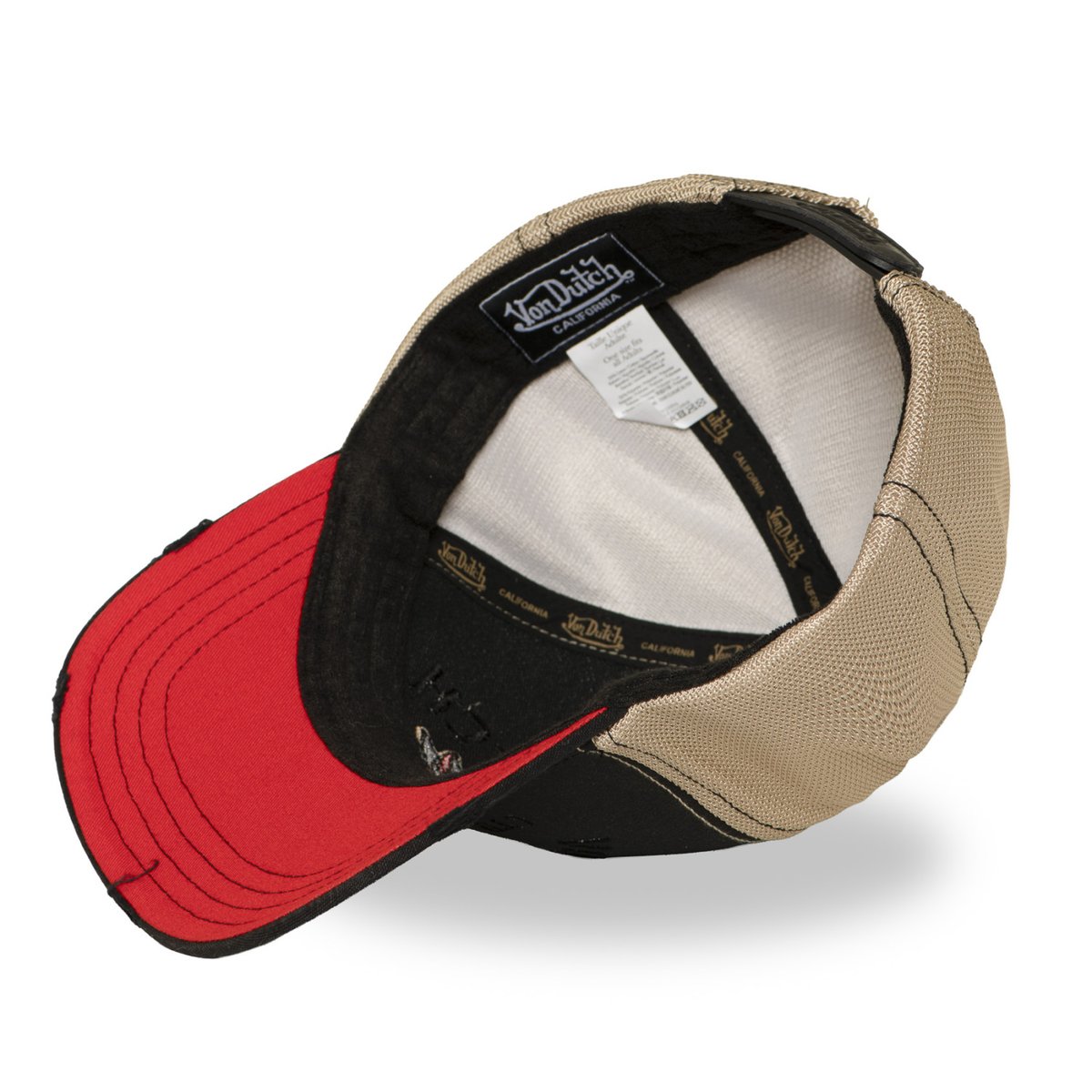 Casquette trucker WILD noir/gris foncé/beige, VON DUTCH