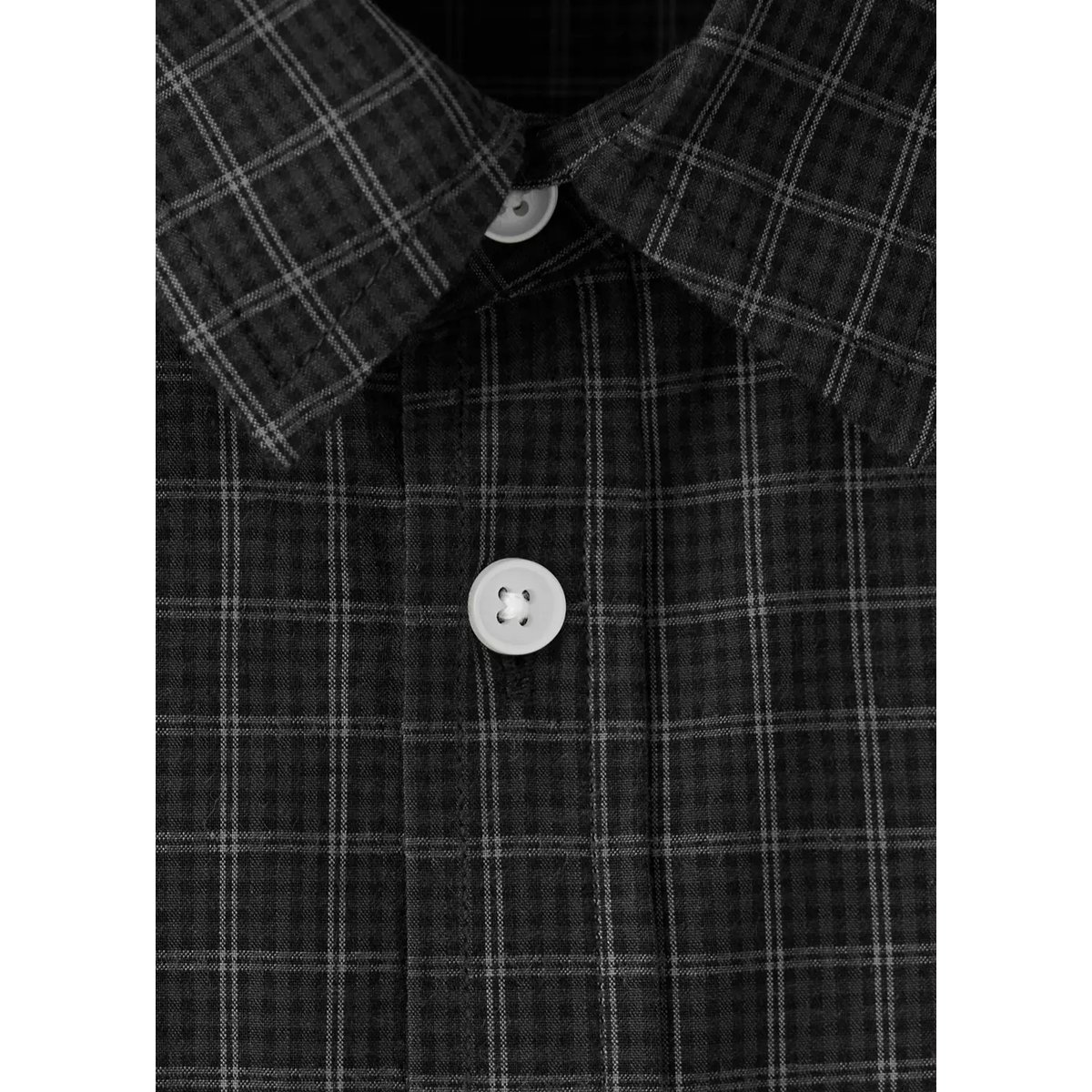 Chemise regular-fit carreaux noir, MANGO TEEN