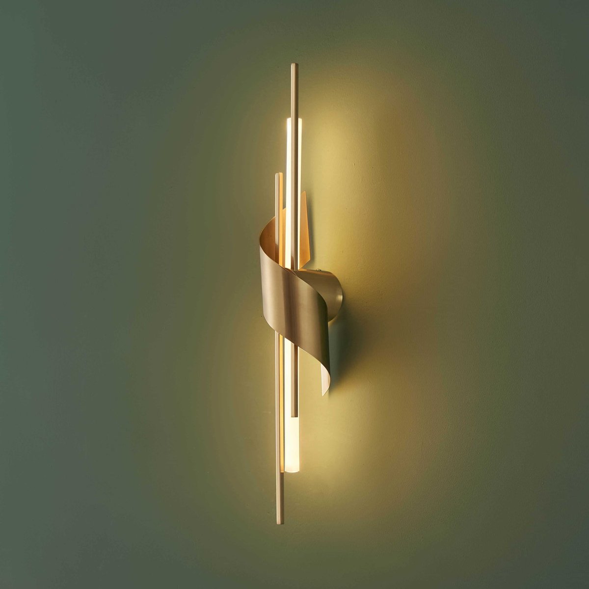 Applique LED dorée longiligne - ZÉNAÏA doré, KOSILUM