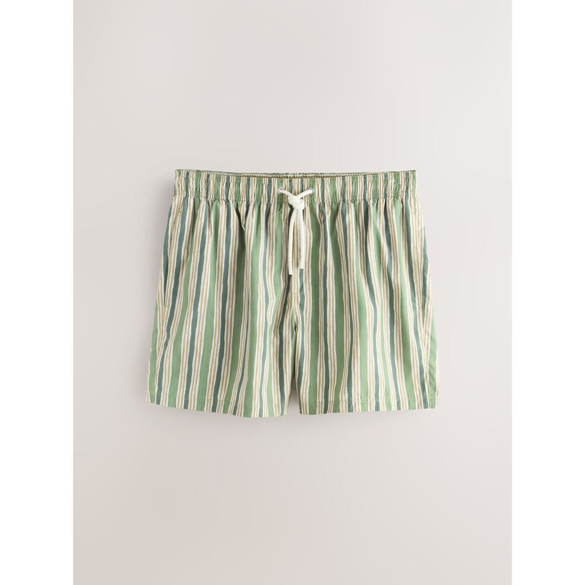 Short de bain rayé en tissu italien Signature vert, NEXT