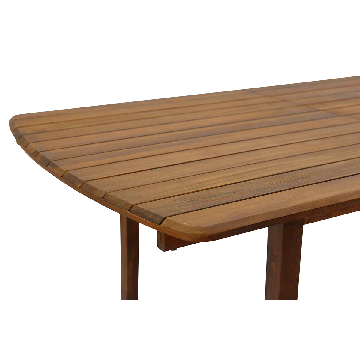 Table de jardin extensible rectangulaire en bois massif L160-210 cm CANOPEE naturel, MILIBOO