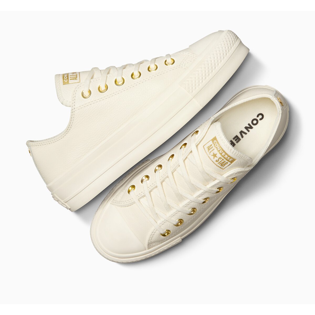 All Star Lift Ox Mono Leather Trainers ecru , CONVERSE