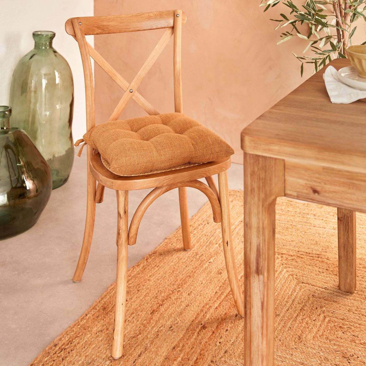 Galette de chaise CLEM orange, ATMOSPHERA